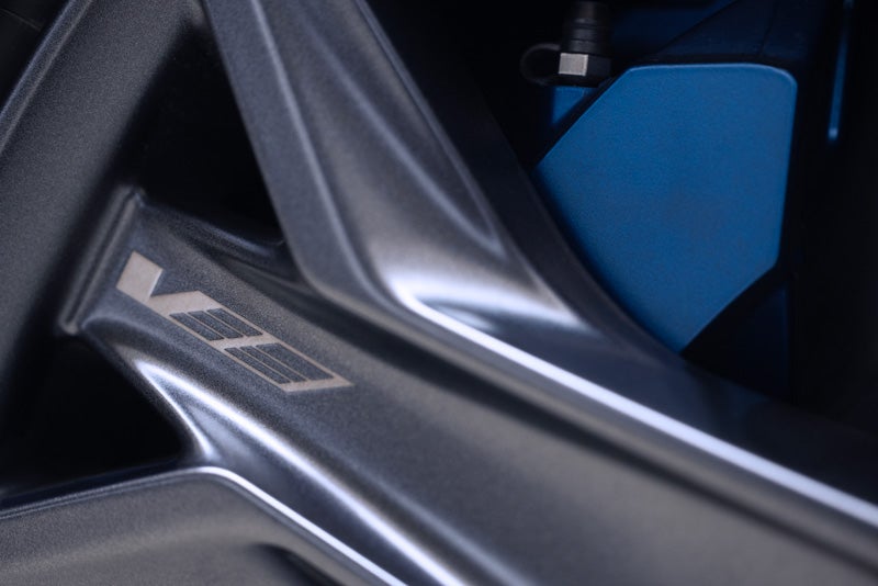 Close-up of the 2026 OPTIQ-V Brembo Performance Front Brakes | CadillacDemo1 in Derwood MD