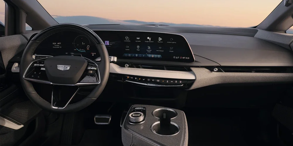 The Cadillac OPTIQ Dashboard, Infotainment System, and Steering Wheel